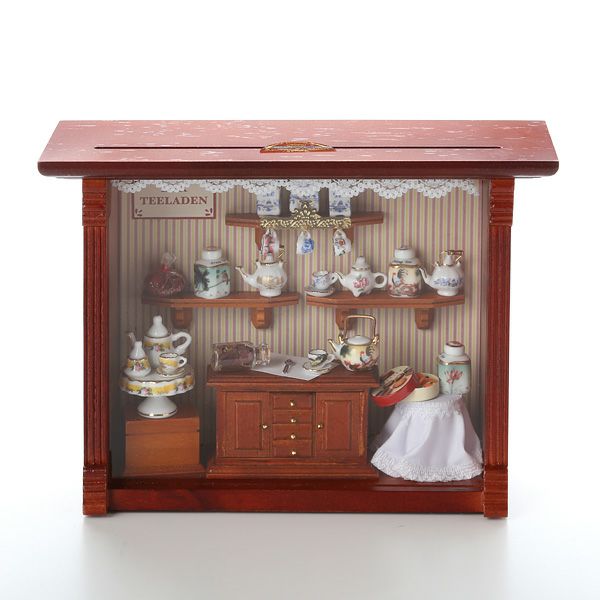 ロイター・ポーセリン ティー ショップ 001.700／9 ミニチュア ピクチャーボックス M ガラス板付