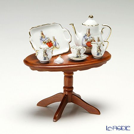 ロイター・ポーセリン ビアトリクスポター 060821／0 ピーターラビット ミニチュア コーヒーテーブルセット