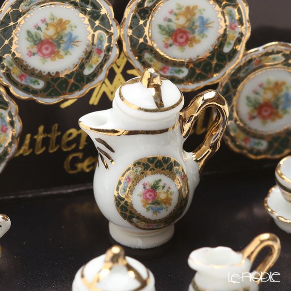 ロイター・ポーセリン アイリッシュ ゴールド001.354／6 ミニチュア コーヒーセット （4客）