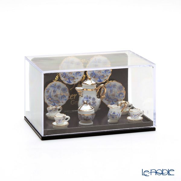 ロイター・ポーセリン ブルーオニオン ゴールド 001.363／6 ミニチュア コーヒーセット （4客）