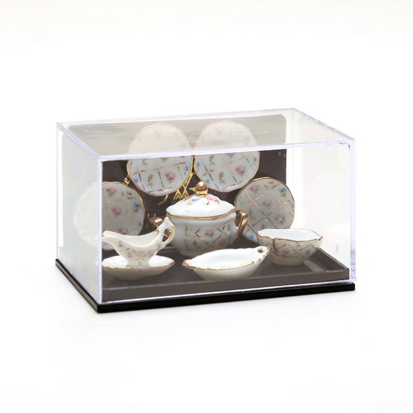 ロイター・ポーセリン ゴールド チェッカー 001.378／6 ミニチュア ディナーセット