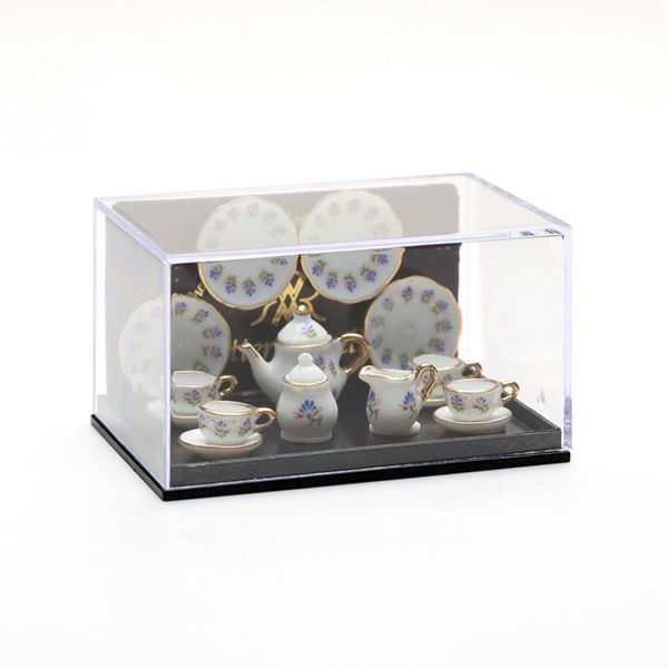 ロイター・ポーセリン ブルー フラワー 001.364／6 ミニチュア ティーセット （4客）