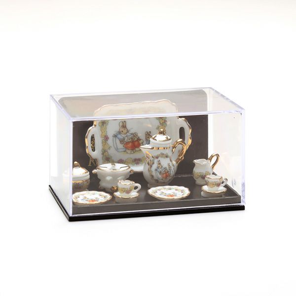 ロイター・ポーセリン ビアトリクスポター 057.361／6 フラワー ミニチュア ティートレイセット