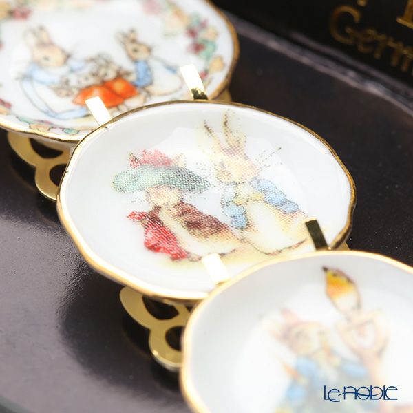 ロイター・ポーセリン ビアトリクスポター 056.389／6 ミニチュア プレートラック