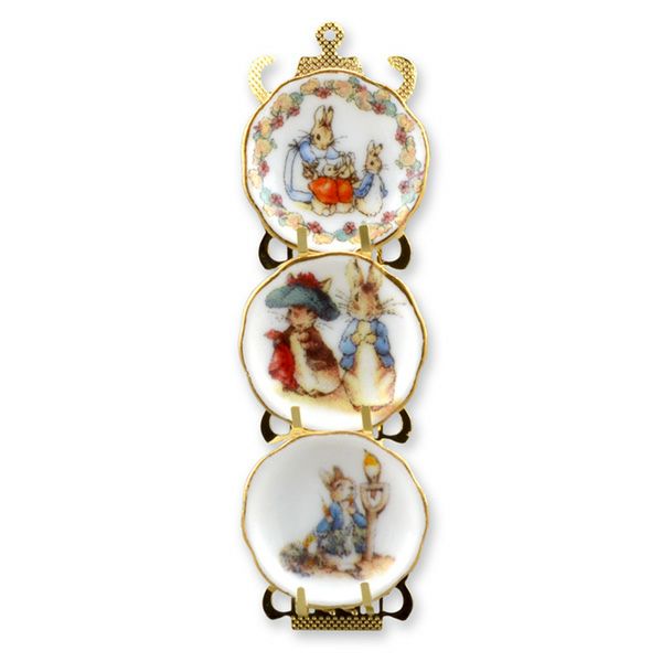 ロイター・ポーセリン ビアトリクスポター 056.389／6 ミニチュア プレートラック