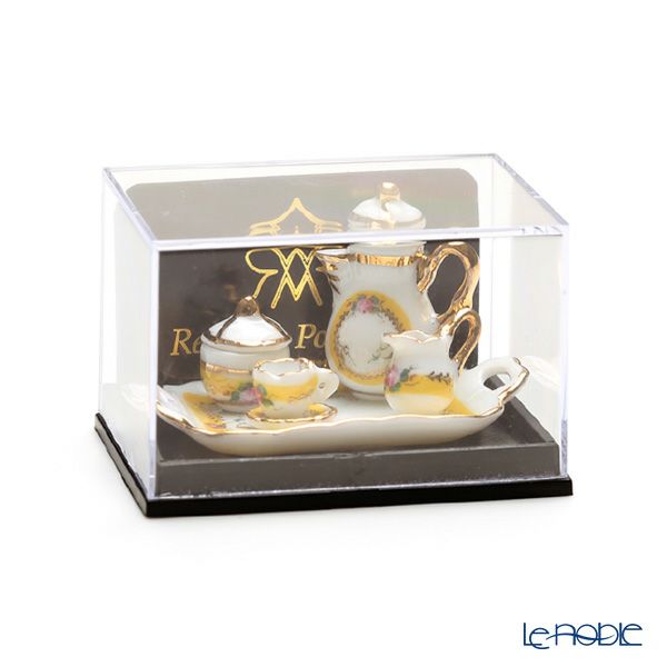 ロイター・ポーセリン フレンチ ローズ 001.649／5 ミニチュア コーヒートレイセット