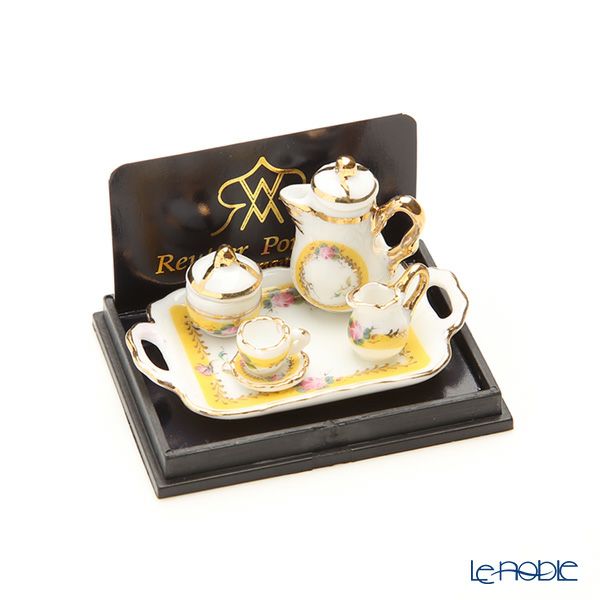 ロイター・ポーセリン フレンチ ローズ 001.649／5 ミニチュア コーヒートレイセット