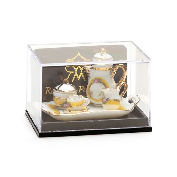 ロイター・ポーセリン フレンチ ローズ 001.649／5 ミニチュア コーヒートレイセット