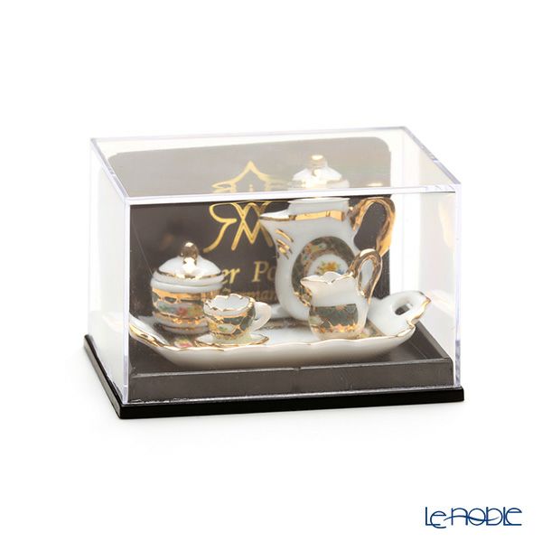 ロイター・ポーセリン アイリッシュ ゴールド 001.646／5 ミニチュア コーヒートレイセット