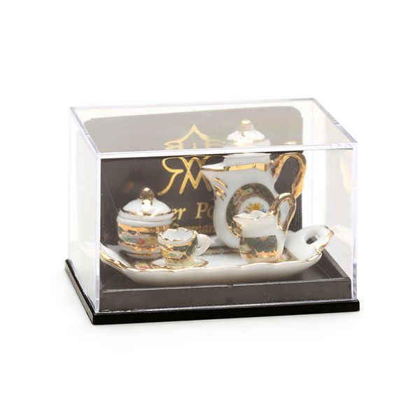 ロイター・ポーセリン アイリッシュ ゴールド 001.646／5 ミニチュア コーヒートレイセット