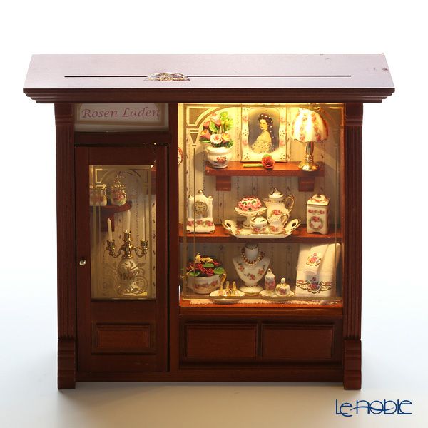 ロイター・ポーセリン ローズ ショップ 102.798／3 LEDライト付 ミニチュア ピクチャーボックス L