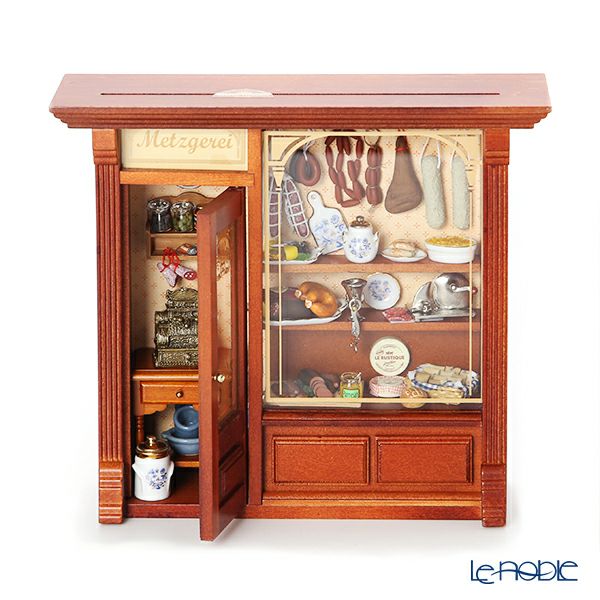 ロイター・ポーセリン ブッチャー ショップ （精肉店） ミニチュア ピクチャーボックス L 102.797／4 ライト付