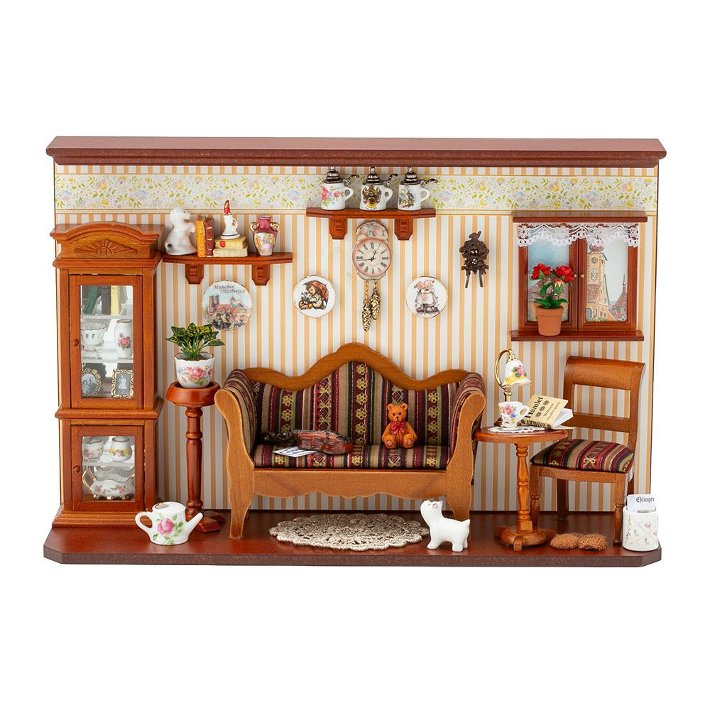 ロイター・ポーセリン リビングルーム 001.820／1 ミニチュア ドールハウス L