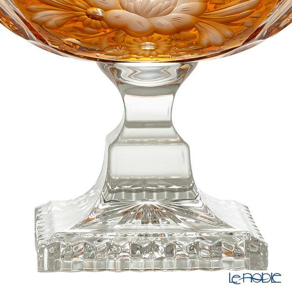 アルンシュタットクリスタル アルンシュタットフラワー ボウル 25cm アンバー（色被せガラス） 31495