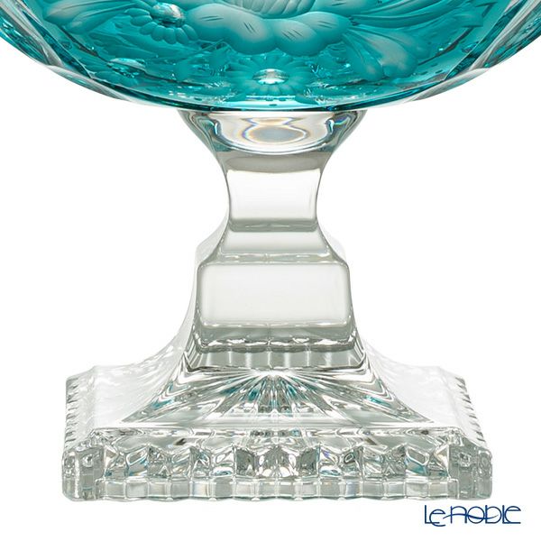 アルンシュタットクリスタル アルンシュタットフラワー ボウル 25cm アズールブルー／瑠璃（色被せガラス） 32273