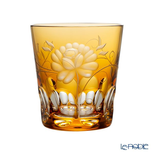 アルンシュタットクリスタル ローズ オールドファッショングラス 270ml アンバー（色被せガラス）33363