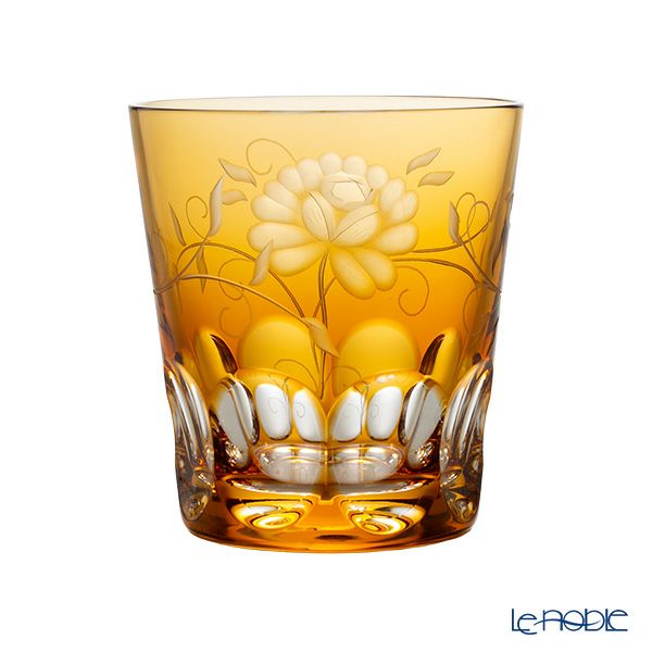 アルンシュタットクリスタル ローズ オールドファッショングラス 270ml アンバー（色被せガラス）33363