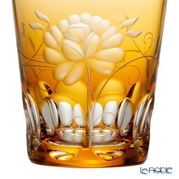 アルンシュタットクリスタル ローズ オールドファッショングラス 270ml アンバー（色被せガラス）33363