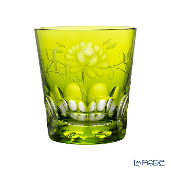 アルンシュタットクリスタル ローズ オールドファッショングラス 270ml グリーン （色被せガラス）33365