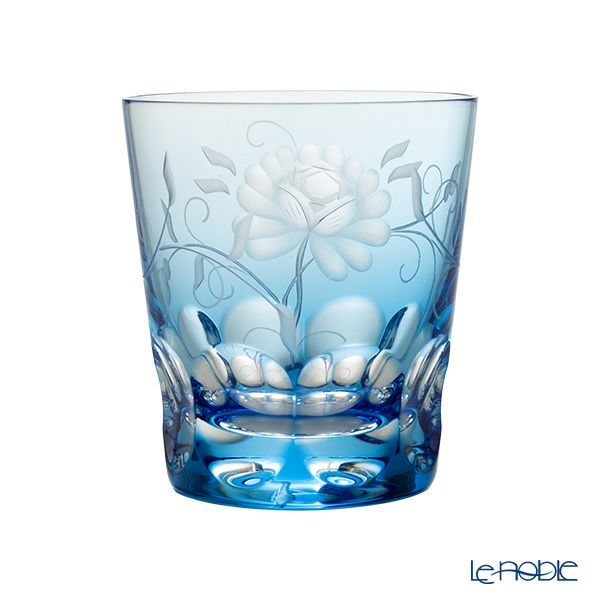 アルンシュタットクリスタル ローズ オールドファッショングラス 270ml アクア （色被せガラス）33367