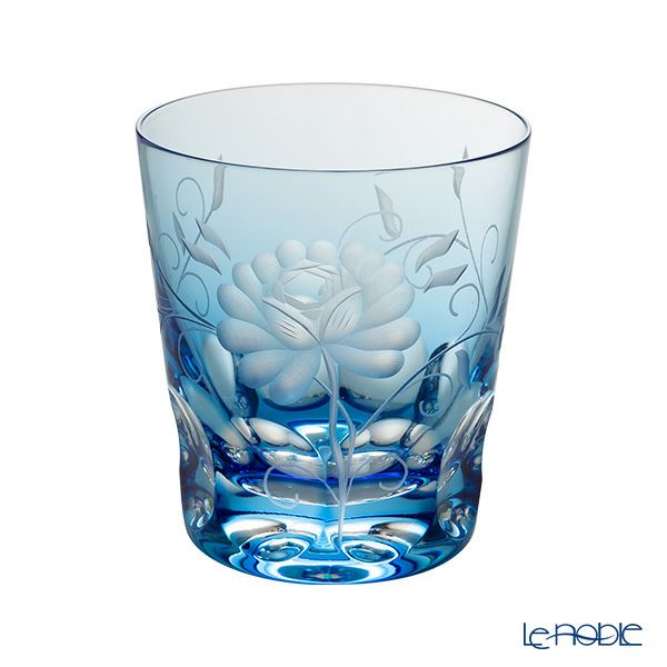 アルンシュタットクリスタル ローズ オールドファッショングラス 270ml アクア （色被せガラス）33367