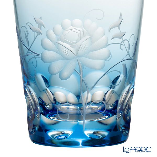 アルンシュタットクリスタル ローズ オールドファッショングラス 270ml アクア （色被せガラス）33367