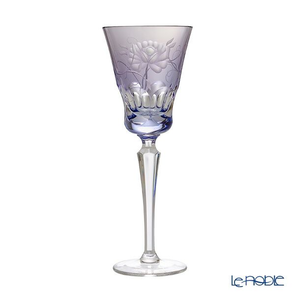 アルンシュタットクリスタル ローズ ワイングラス 270ml ラベンダー（色被せガラス）34518