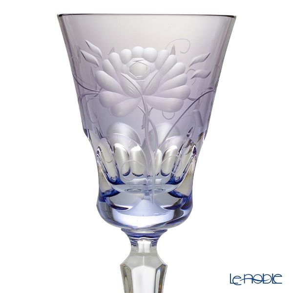 アルンシュタットクリスタル ローズ ワイングラス 270ml ラベンダー（色被せガラス）34518