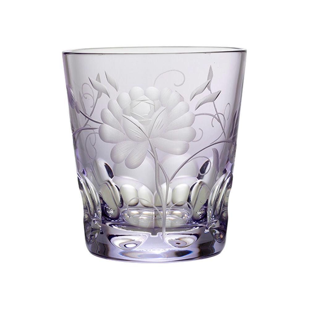 アルンシュタットクリスタル ローズ オールドファッショングラス 270ml ラベンダー （色被せガラス）34522