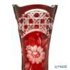 アルンシュタットクリスタル アルンシュタットフラワー ベース 26cm レッド （色被せガラス）34975