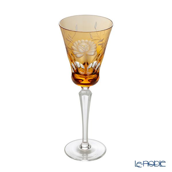 アルンシュタットクリスタル ローズ ワイングラス 270ml アンバー（色被せガラス）35700