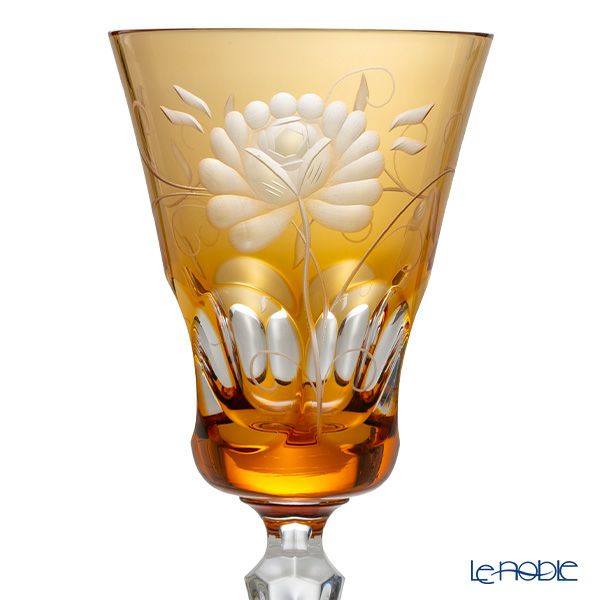 アルンシュタットクリスタル ローズ ワイングラス 270ml アンバー（色被せガラス）35700