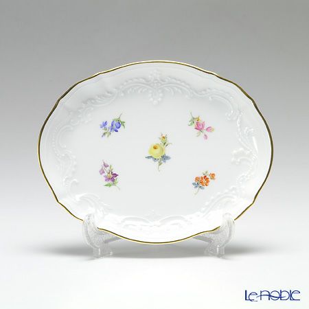 マイセン（Meissen） 散らし小花 010110／53608 オーバルトレイ 16cm