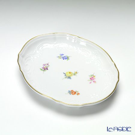 マイセン（Meissen） 散らし小花 010110／53608 オーバルトレイ 16cm