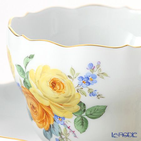 マイセン（Meissen） 黄色のバラ（ブーケ）と忘れな草 139210／00582 コーヒーカップ＆ソーサー 200ml