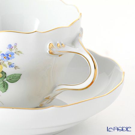 マイセン（Meissen） 黄色のバラ（ブーケ）と忘れな草 139210／00582 コーヒーカップ＆ソーサー 200ml