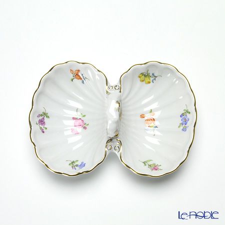 マイセン（Meissen） 散らし小花 010110／00204 薬味／レモン入れ H5cm／L11.5cm