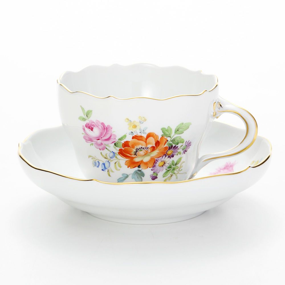マイセン（Meissen） フラワーブーケ 220110／00582 コーヒーカップ＆ソーサー 200ml