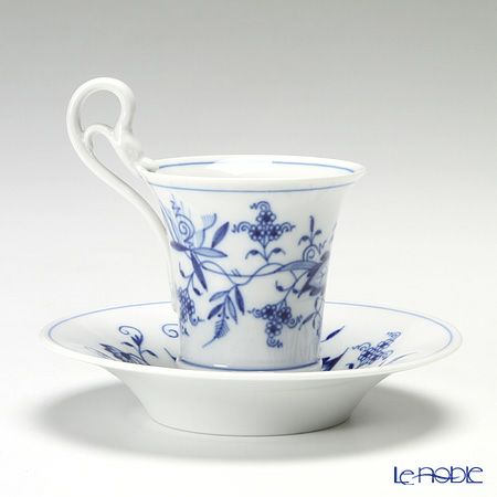 マイセン（Meissen） ブルーオニオン 800101／13581 ロングカップ＆ソーサー 10.5cm／90ml