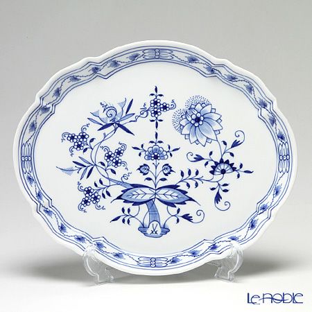 マイセン（Meissen） ブルーオニオン 800101／00294 オーバルプラター／楕円皿 27cm