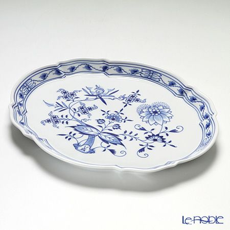 マイセン（Meissen） ブルーオニオン 800101／00294 オーバルプラター／楕円皿 27cm
