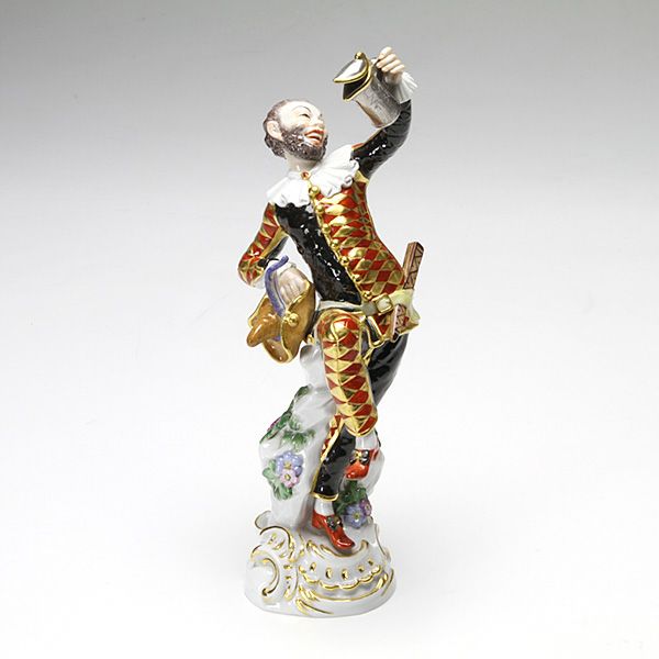 マイセン（Meissen） マイセン人形 900300／64551 ジョッキを掲げるアルルカン