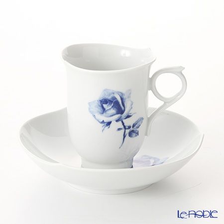 マイセン（Meissen） 青いバラ Aquatinta-Rose 750501／28582 コーヒーカップ＆ソーサー 180ml
