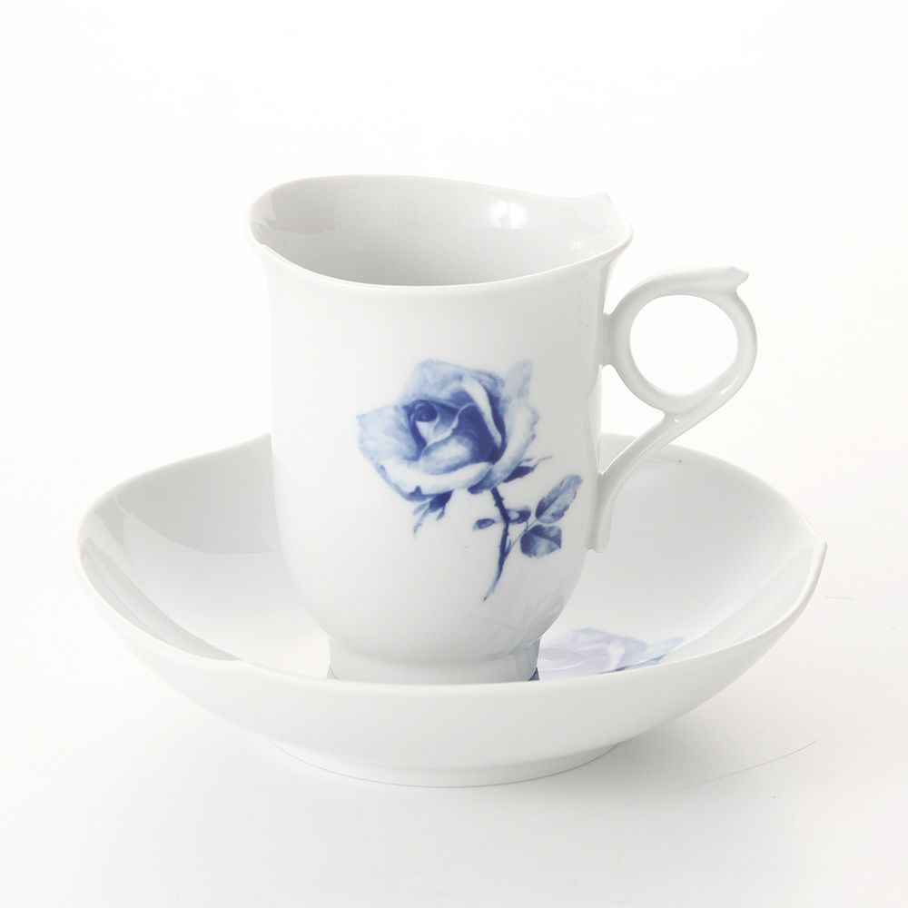 マイセン（Meissen） 青いバラ Aquatinta-Rose 750501／28582 コーヒーカップ＆ソーサー 180ml