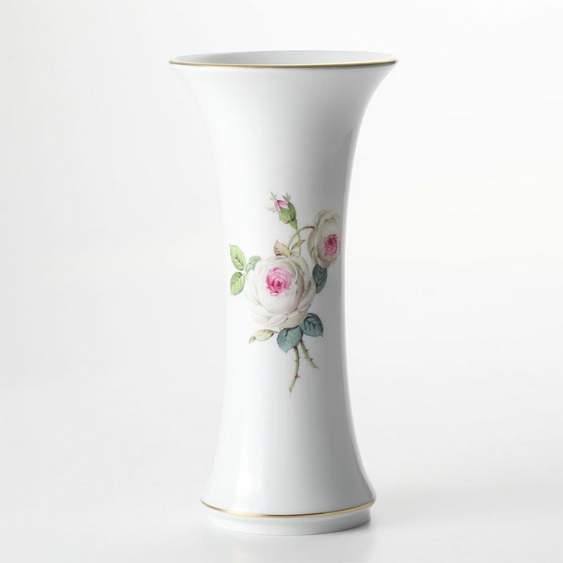 マイセン（Meissen） ホワイトローズ 029510／50272 花瓶 25cm