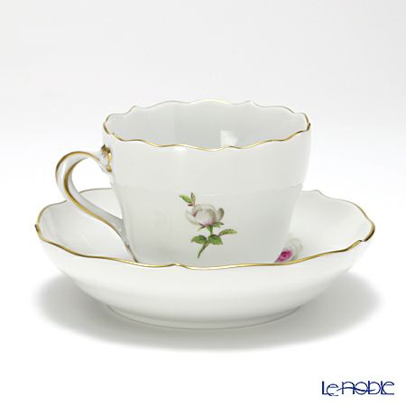 マイセン（Meissen） ホワイトローズ 029510／00580 モカカップ＆ソーサー