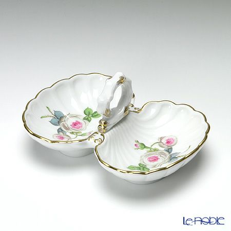 マイセン（Meissen） ホワイトローズ 029510／00204 薬味／レモン入れ H5cm／L11.5cm