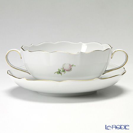 マイセン（Meissen） ホワイトローズ 029510／00656 スープカップ＆ソーサー 350ml