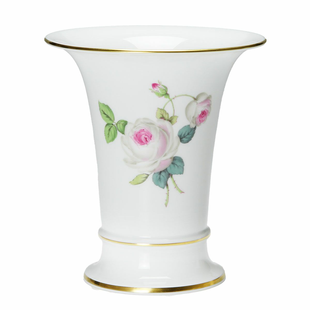 マイセン（Meissen） ホワイトローズ 029510／50035 花瓶 16cm