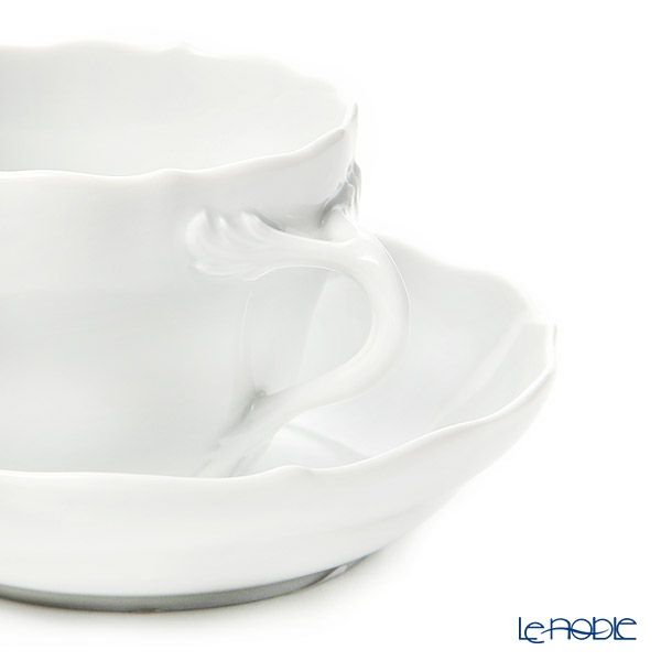 マイセン（Meissen） マイセンホワイト 000001／00580 モカカップ＆ソーサー 100ml（ノイアー・アウスシュニット）
